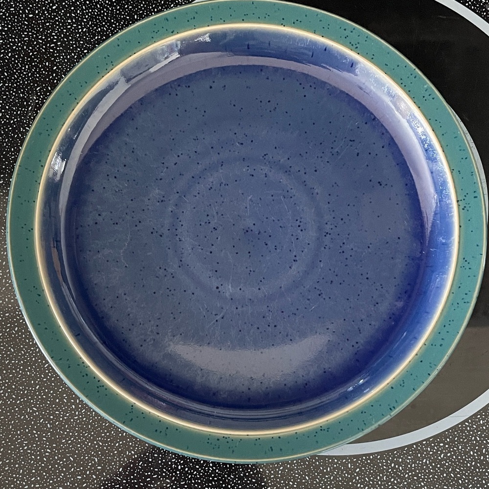 Denby Harlequin Blue and Green Salad Plate